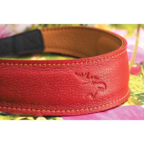 EDDYCAM Camera Strap (Red with Nature Stitching 2