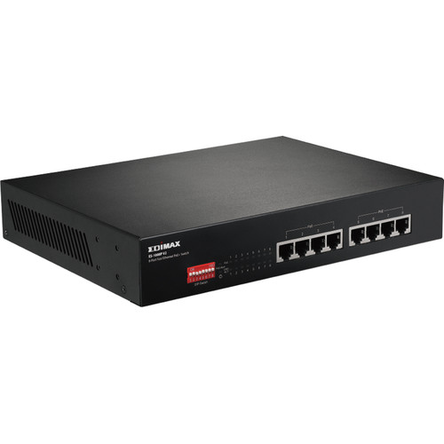 EDIMAX Technology ES-1008P V2 8-Port 10/100 Mb/s PoE+ Compliant Long-Range Unmanaged Switch with DIP Switch