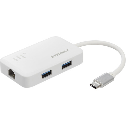 EDIMAX Technology EU-4308 3-Port USB 3.1 Gen 1 Multi-Adapter Hub with Gigabit Ethernet
