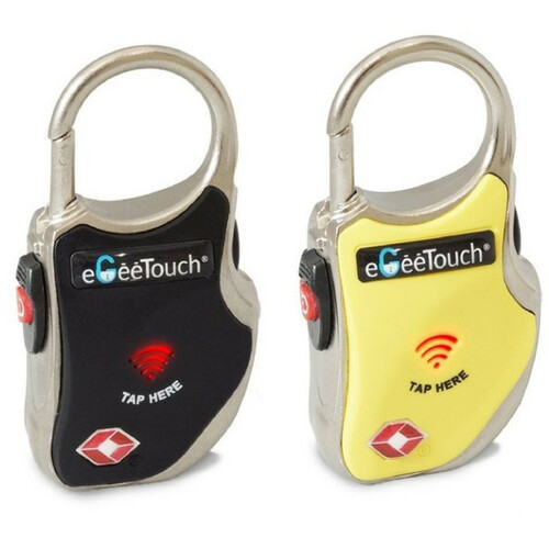 eGeeTouch 2nd Generation Travel Padlock (Yellow 2-Pack)