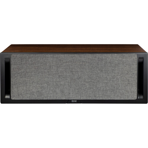 ELAC Debut Reference Two-Way Center Channel Speaker (Black Baffle Walnut Cabinet)