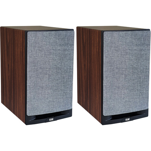 ELAC Uni-Fi Reference UBR62 3-Way Bookshelf Speakers (Satin Black with Walnut Sides Pair)