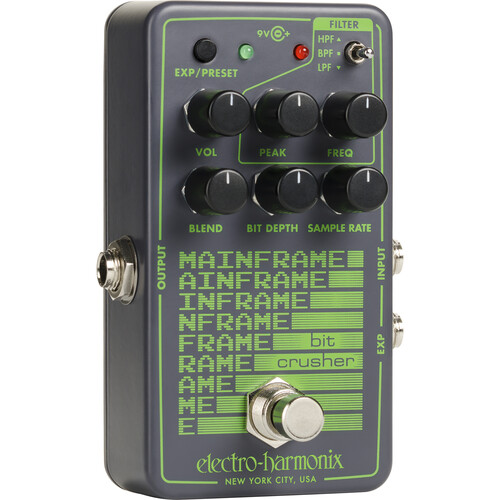 Electro-Harmonix Mainframe Bit Crusher Effects Pedal with Power Supply