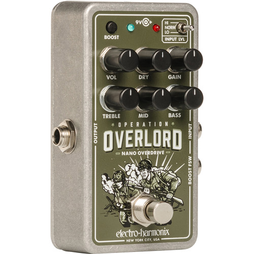 Electro-Harmonix Nano Operation Overlord Overdrive Pedal for Electric Guitars Basses & Keyboards