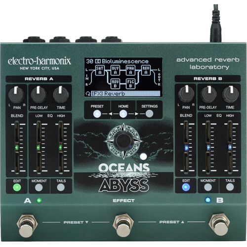 Electro-Harmonix Oceans Abyss Advanced Reverb Laboratory Pedal