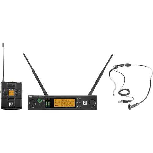Electro-Voice RE3-BPHW Bodypack Wireless System with Headworn Mic (6M: 653 to 663 MHz)