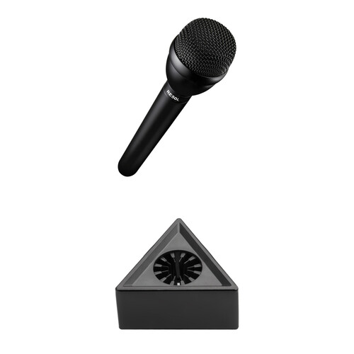 Electro-Voice RE50L Omnidirectional Broadcast Microphone with Mic Flag Kit (Black)