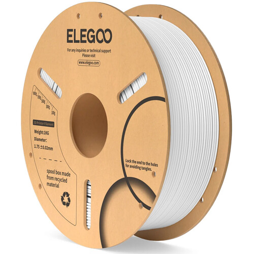 ELEGOO 1.75mm Basic PLA Filament (2.2 lb White)