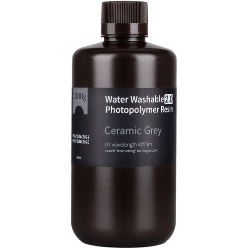 ELEGOO Water Washable Resin V2.0 (1kg Bottle Gray)