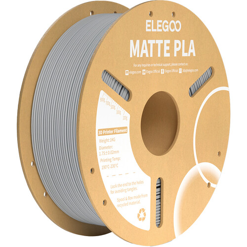 ELEGOO 1.75mm PLA Matte Filament Spool (1kg Slate Gray)