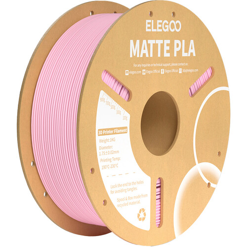 ELEGOO 1.75mm PLA Matte Filament Spool (1kg Sakura Pink)