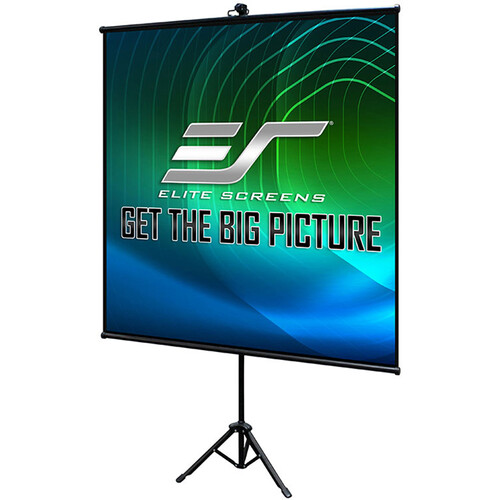 Elite Screens Tripod Lite Wall Series | 2 in 1 Portable Projector Screen Dual Tripod Stand/Wall Mount Indoor/Outdoor 50-INCH, 1:1 w/Carrying Bag | US Based Company 2-Year Warranty - T50SW, Black