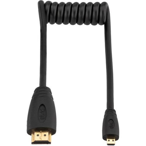 Elvid HDMIAD-015-C Coiled High-Speed Micro-HDMI to HDMI Cable (8 to 18