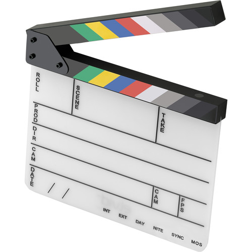 Elvid 9-Section Acrylic Production Slate with Color Clapper Sticks