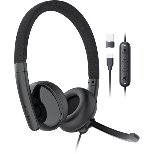 EMEET GeniusCall HS50 USB Headset with Microphone and In-Line Controls