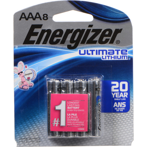 Energizer Ultimate Lithium AAA Batteries (1.5V 1200mAh 8-Pack)