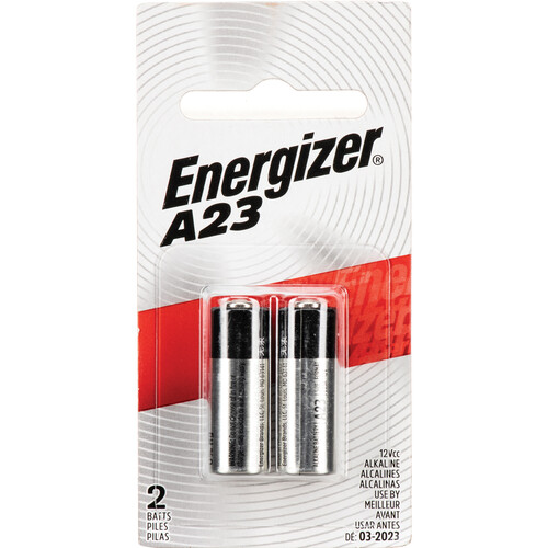 Energizer A23 12V Miniature Alkaline Battery (55mAh 2-Pack)