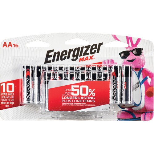 Energizer Industrial Max AA Alkaline Batteries (16-Pack)