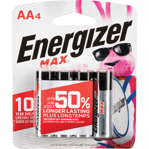 Energizer Industrial Max AA Alkaline Batteries (4-Pack)