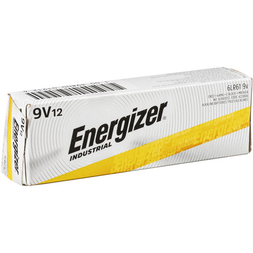 Energizer Industrial 9V Alkaline Battery (12Pack) EI9V B&H