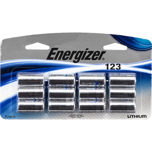 Energizer 123 Lithium Batteries (3V 1500mAh 12-Pack)