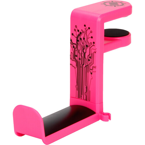 Enhance Desk Gaming Headset Holder with Clamp on Under Desk Design (Pink)