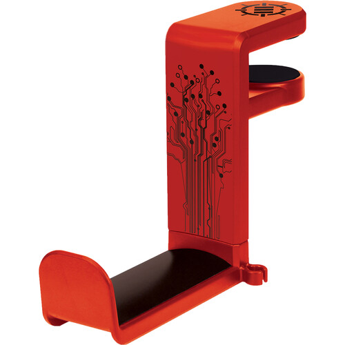 Enhance Desk Gaming Headset Holder with Clamp on Under Desk Design (Red)
