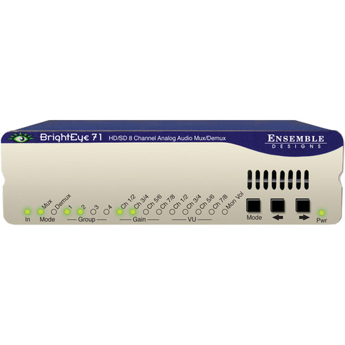 Ensemble Designs BrightEye 71-F HD/SD 8-Channel Analog Audio Embedder/Disembedder with Optical Output