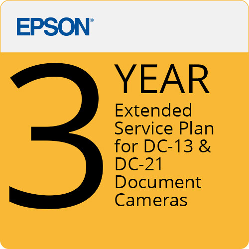 Epson 3-Year Preferred Plus Extended Service Plan with Next-Business-Day Whole Unit Exchange for DC-13 and DC-21