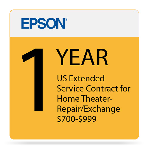 Epson 1-Year US Extended Service Contract for Home Theater Repair/Exchange ($700-900)