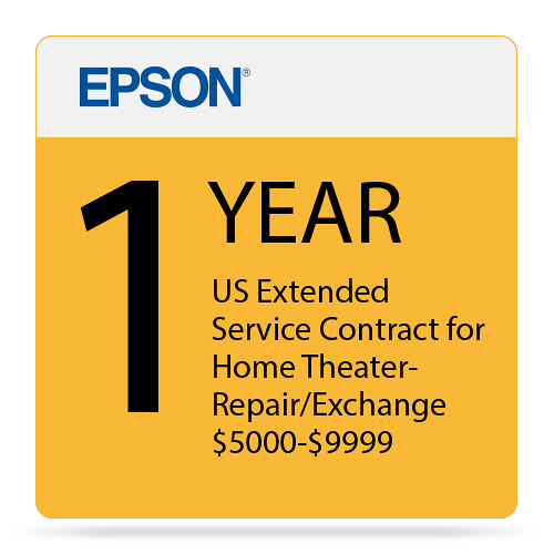 Epson 1-Year US Extended Service Contract for Home Theater Repair/Exchange ($5000-9999)