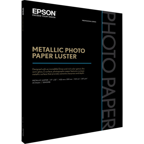 Epson Metallic Photo Paper Luster S045598 B&H Photo Video