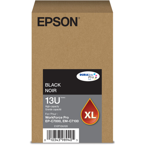 Epson T13U High-Capacity Inkjet Cartridge for WorkForce Pro Printers (Black)