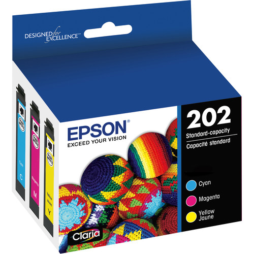 Epson Claria 202 Standard-Capacity Ink Cartridge Color Combo Pack (Cyan Magenta Yellow)