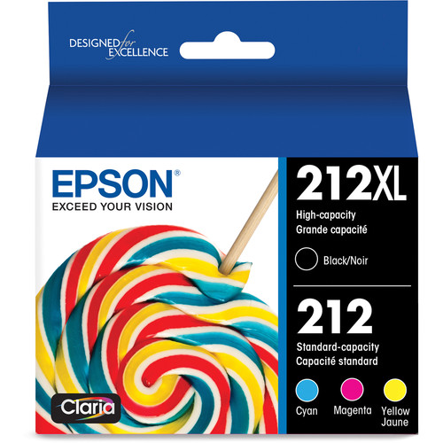 Epson Claria 212 Standard-Capacity Color and High-Capacity Black Ink Cartridge Multi-Pack