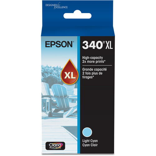 Epson 340XL Claria Photo HD Cartridge for Expression Photo XP-8800 (Light Cyan)