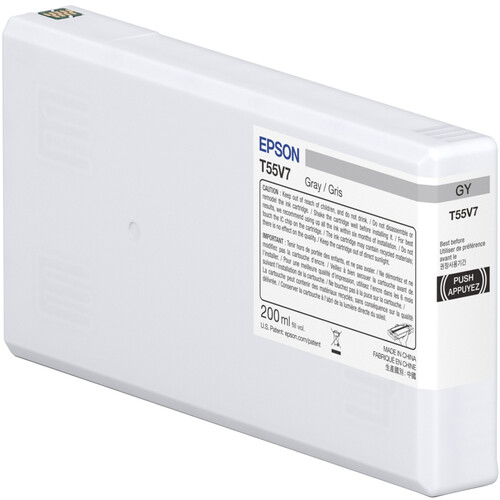 Epson T55V Gray UltraChrome PRO10 Ink Cartridge (200mL)