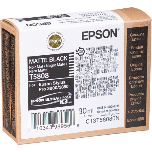 Epson UltraChrome K3 Matte Black Ink Cartridge (80mL)