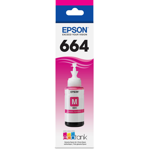 Epson T664 Magenta Ink Bottle with Sensormatic (70mL)