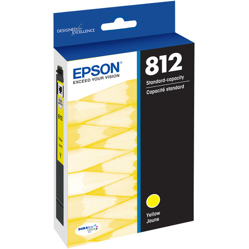 Epson T812 Yellow Standard Capacity Ink Cartridge with Sensormatic