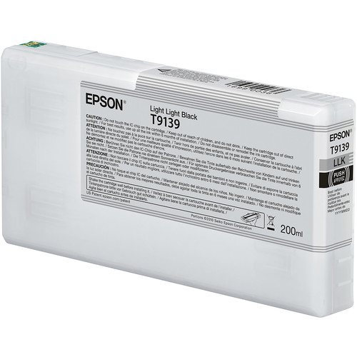 Epson T9139 UltraChrome HDX Light Light Black Ink Cartridge (200mL)