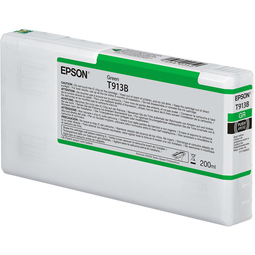 Epson T913B UltraChrome HDX Green Ink Cartridge (200mL)