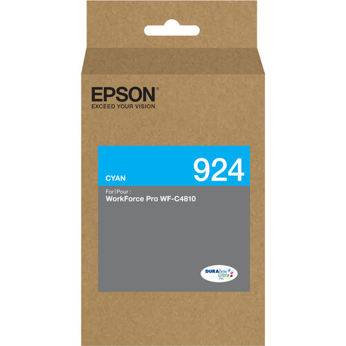 Epson DURABrite Ultra T924 Standard Capacity Cyan Ink Cartridge for WorkForce Pro WF-C4810