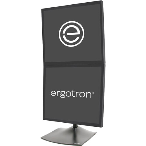 Ergotron DS100 Dual-Monitor Vertical Desk Stand (Black)