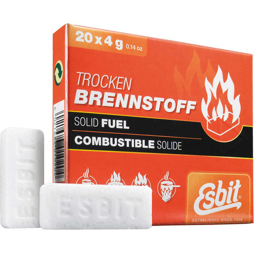 Esbit Solid 4 Gram Fuel Tablets (20Pack) EFUEL20X4 B&H Photo