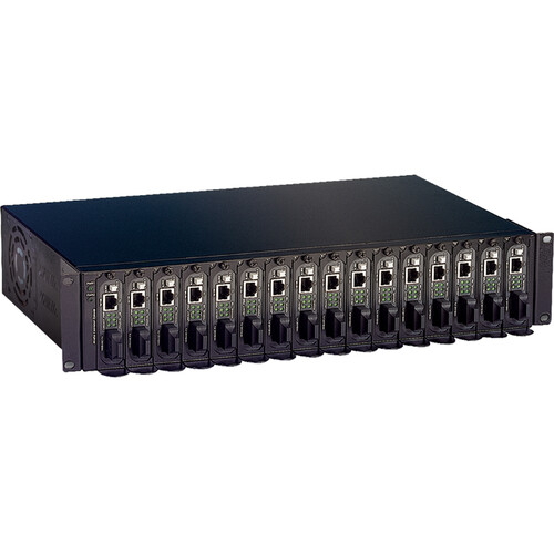 EtherWAN EMC1600 16-Bay Rackmount Media Converter & Ethernet Extender Chassis