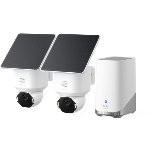 eufy Security SoloCam E42 UHD 4K 2-Camera Kit with HomeBase 3