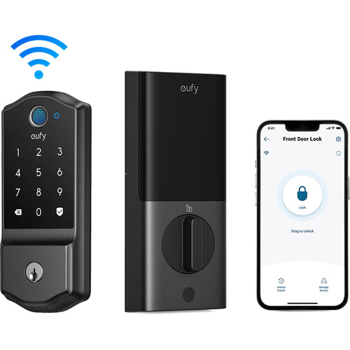 eufy Security C220 Smart Lock (Black Traditional)