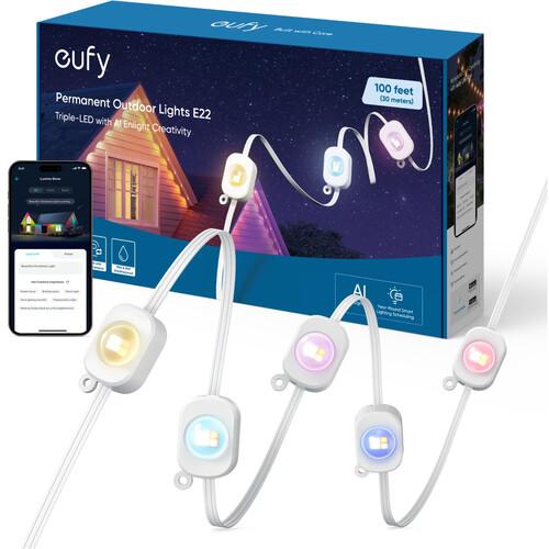 eufy Security E22 Permanent Outdoor Lights (100' White)