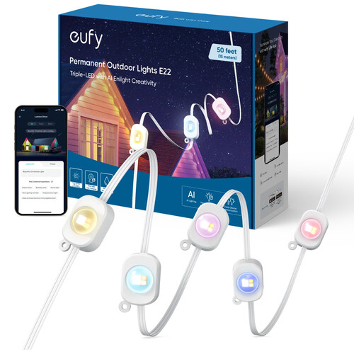eufy Security E22 Permanent Outdoor Lights (50' White)